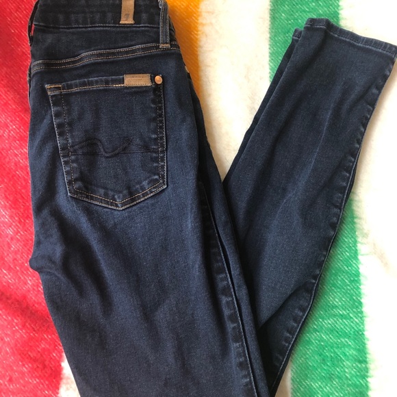 Sz 28 seven for all mankind mid rise skinny - Picture 1 of 5